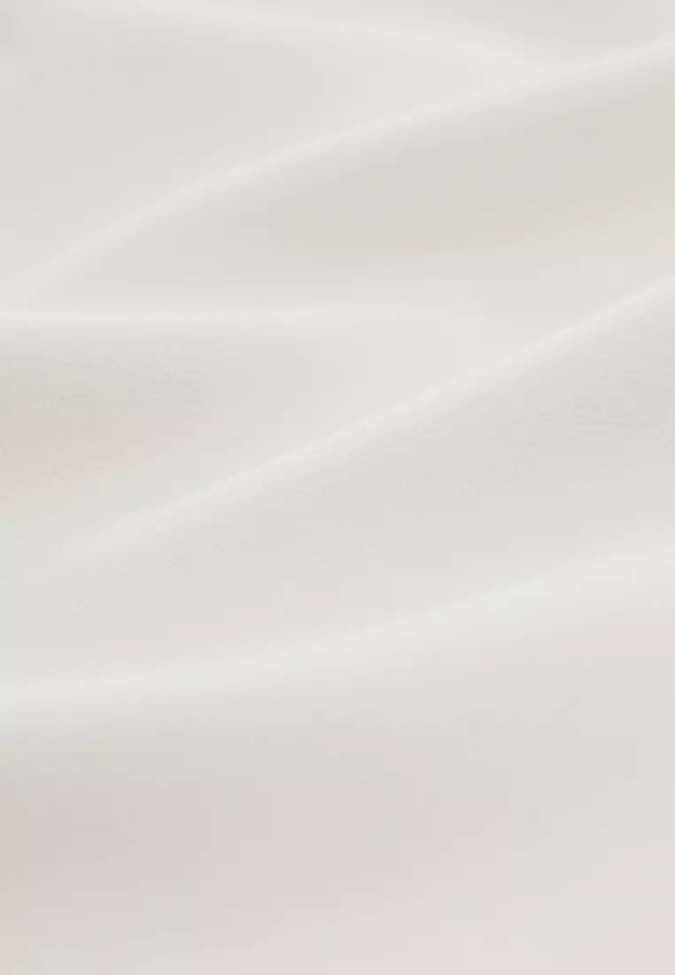 白色袖反折無袖上著