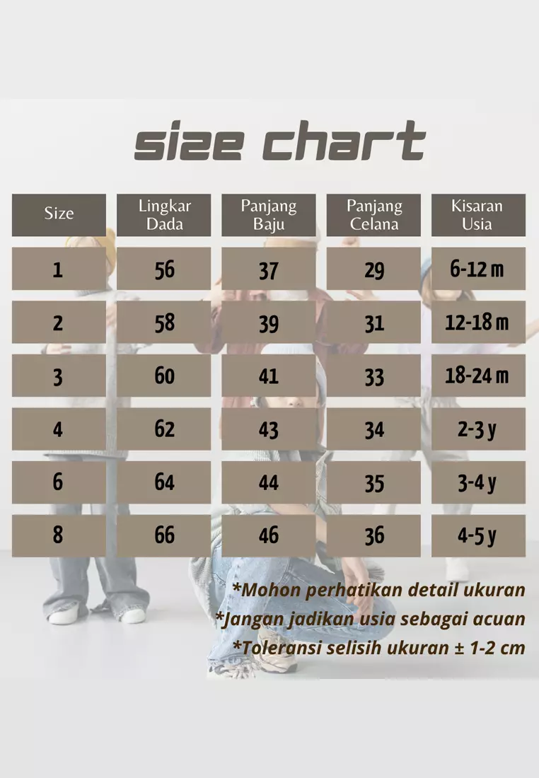 Wakakids Setelan Anak Laki Laki Baju Singlet Usia 6 Bulan Hingga 5 Tahun Set Celana Kaos Motif Worldwide 98 4082 Cream