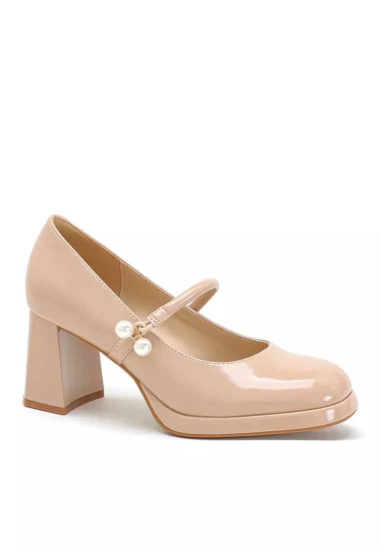 7CM Pearl Strap Mary Jane Shoes BY2465-22