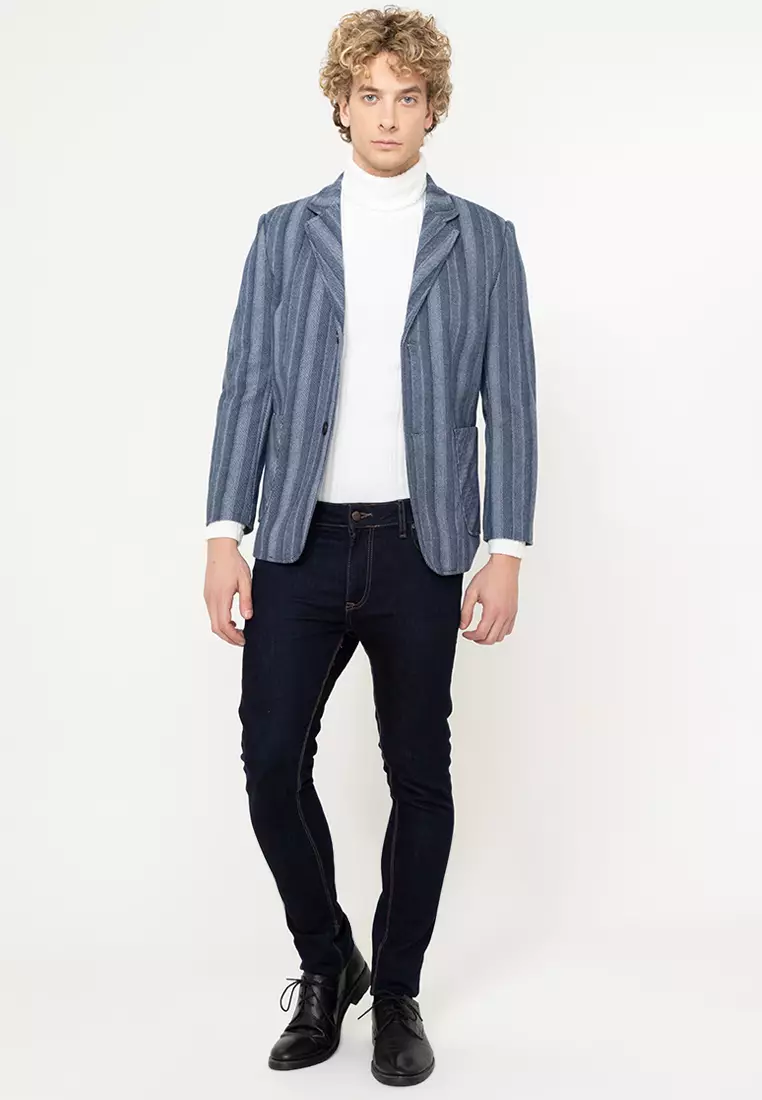 Casual Shadow Stripes Blazer