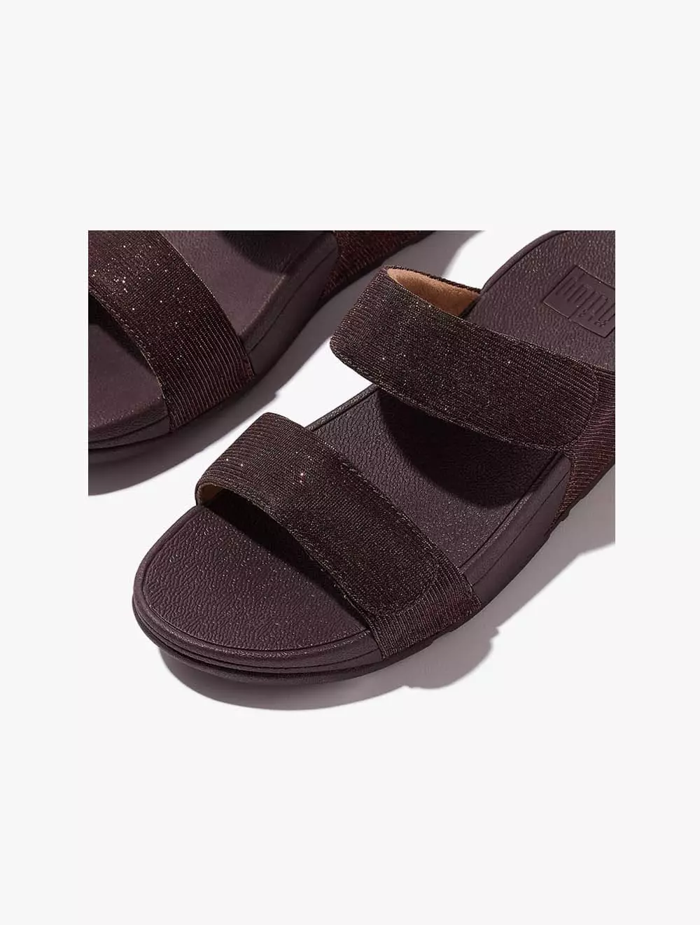 Fitflop Lulu Adjustable Shimmerlux Slides - Plumberry