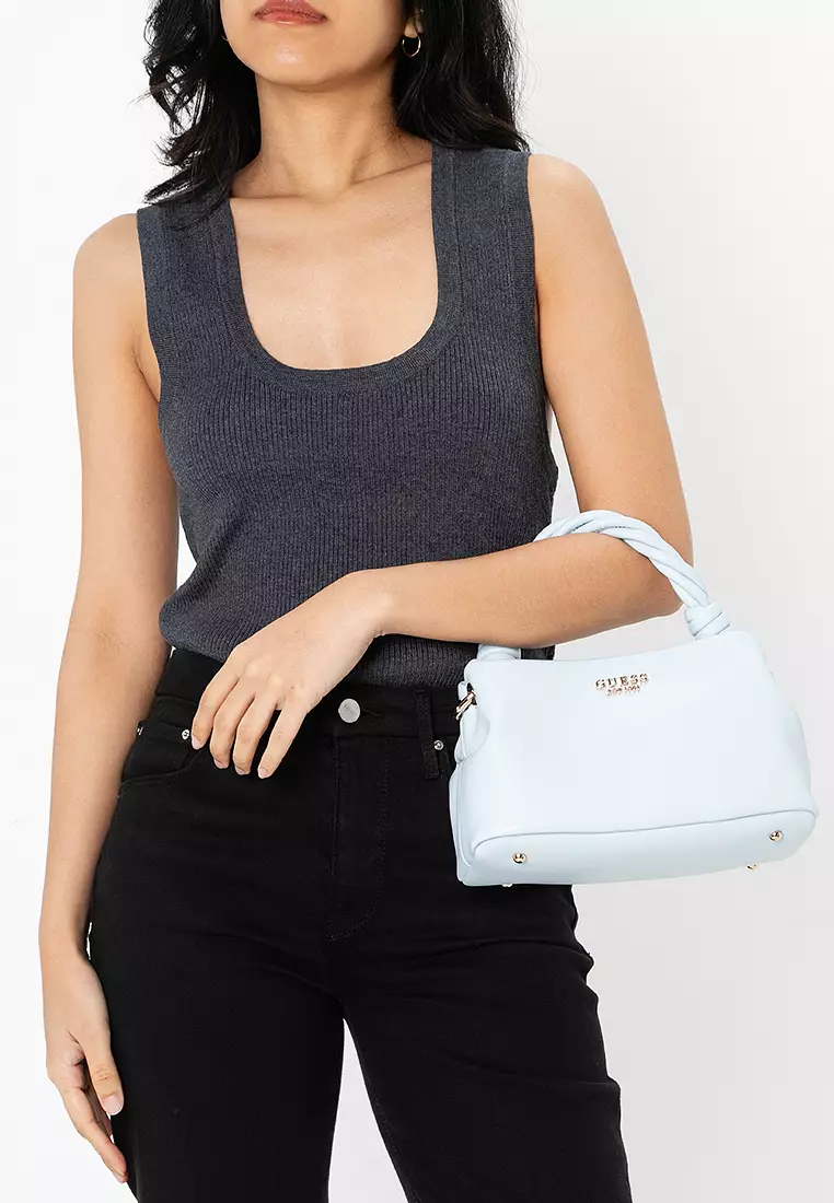 【GUESS ゲス】SANSA TWISTED TOP HANDLE サッチェル Guess Sansa Top Handle Crossbody Bag | Dillard's