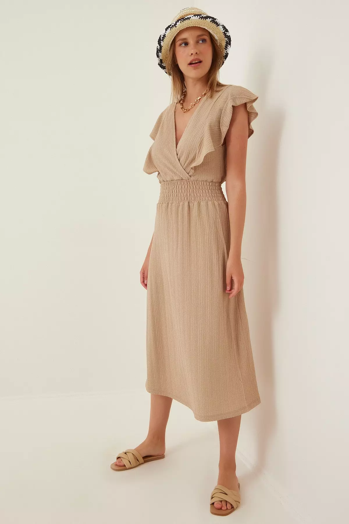 Ruffle Textured Dress