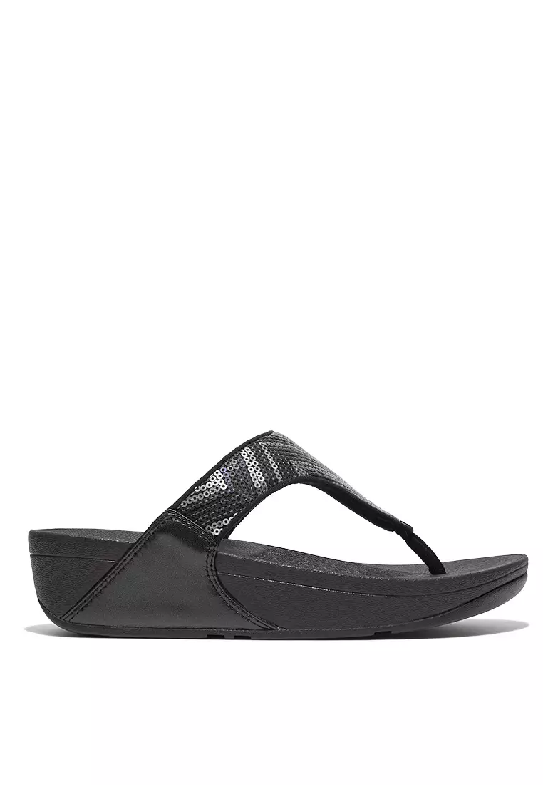 Buy FitFlop LULU Women's Glitter Toe-Post Sandals - Midnight