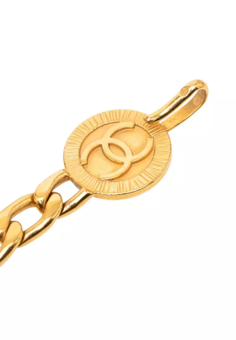 Pre-Loved Chanel Cc Gold Plated Chain Link Station Belt