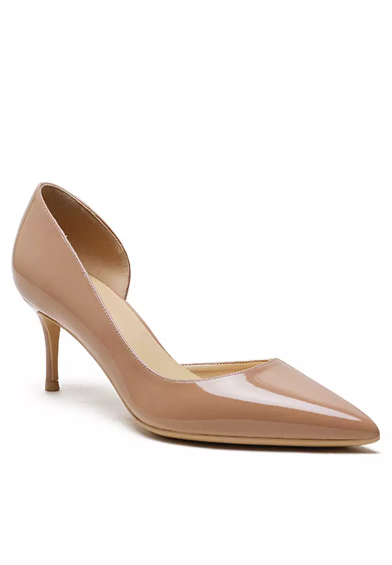 6CM Pointed Patent D'Orsay High Heel Shoes HZL164