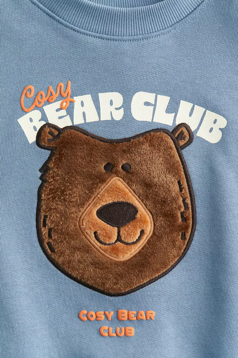 Printed crew-neck sweatshirt