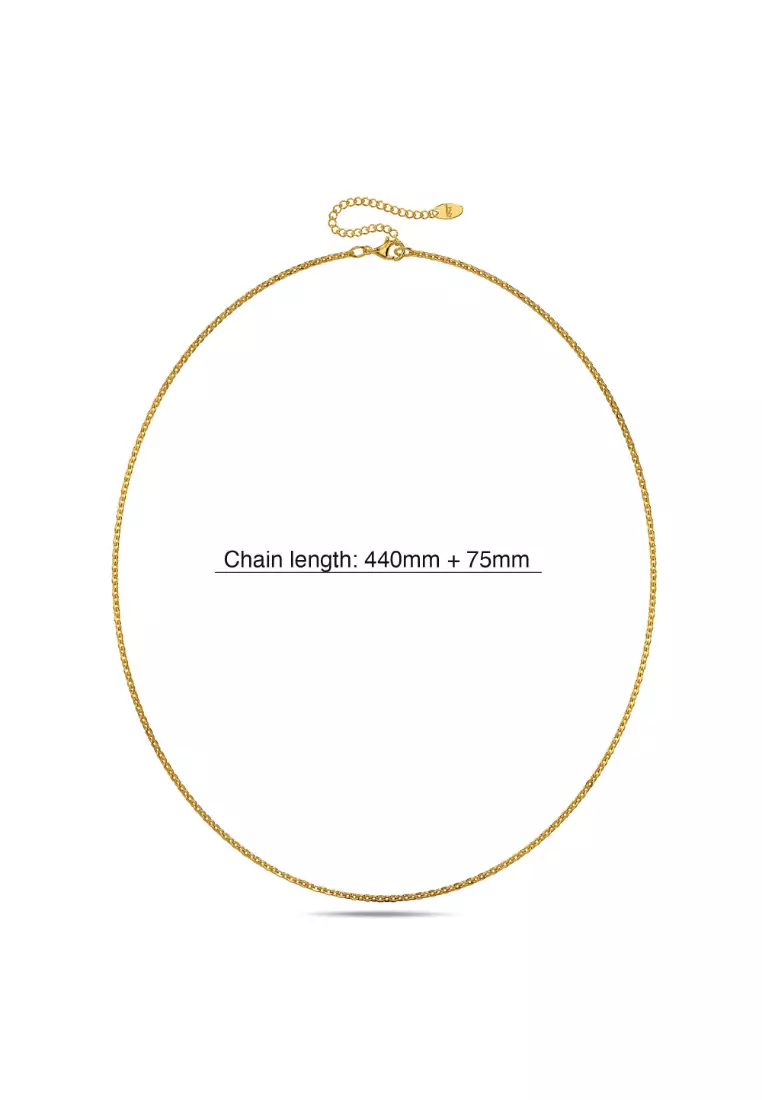 Mini Cable Chain Gold Plated Necklace