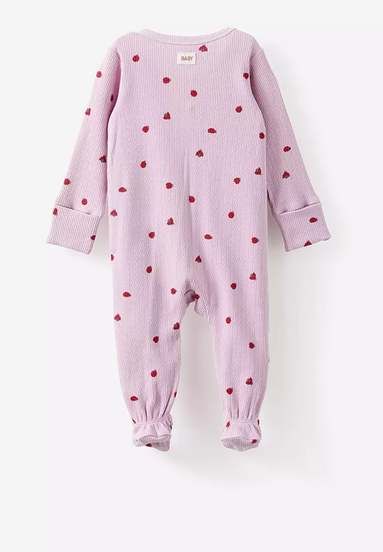 Organic Pointelle Zip Romper