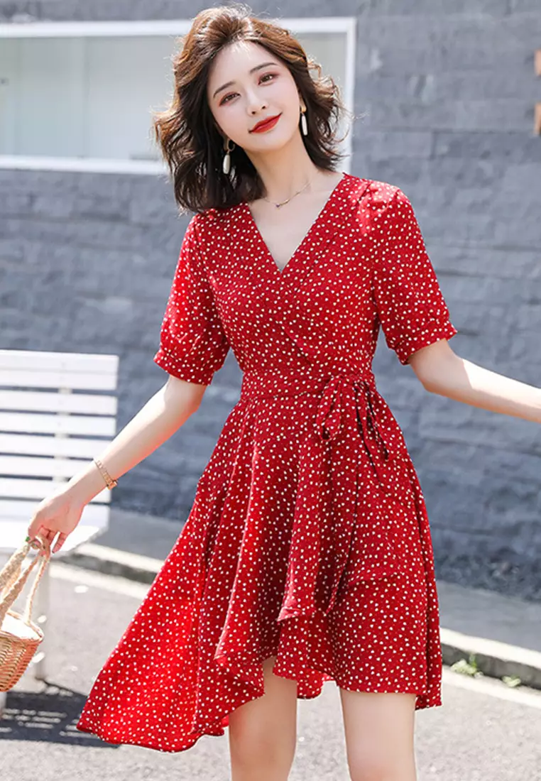 One Piece Floral Tuxedo One Piece Dress A22022539RD