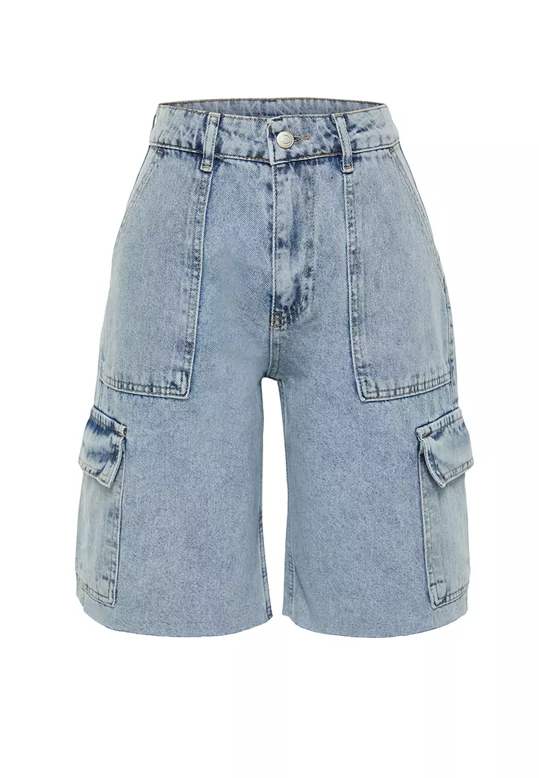 Cargo Denim Shorts