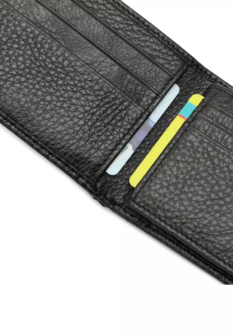 Men's RFID Bi Fold Genuine Leather Center FlapShort  Wallet