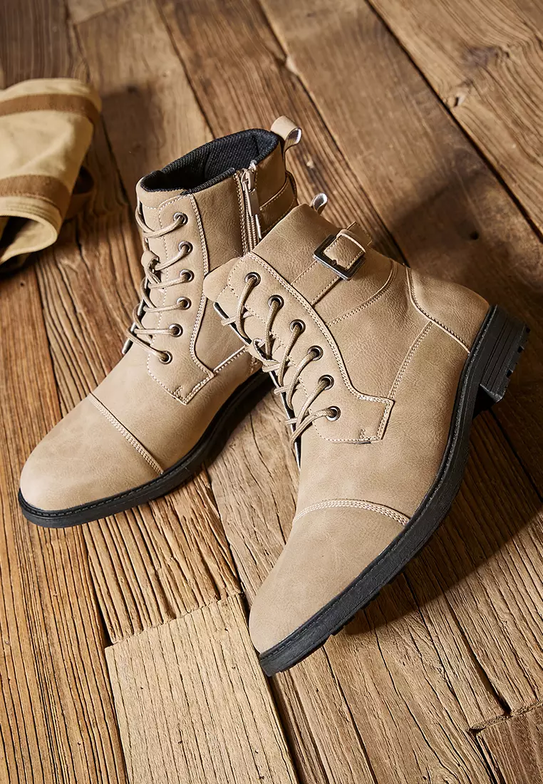 High Top Faux Leather Martin Boots KB2208W