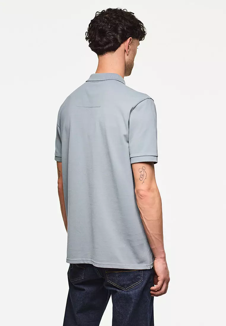 MENS PORPOISE CANEIROS BADGE POLO