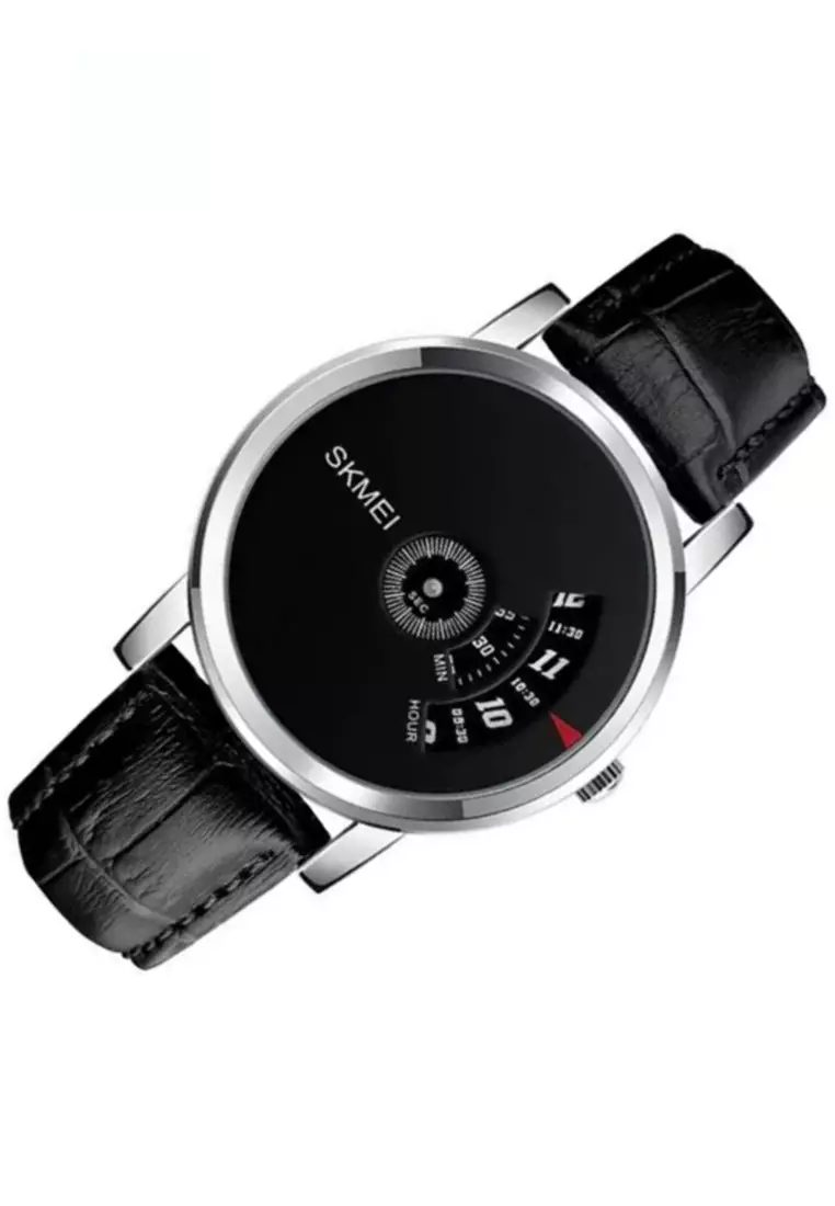 Jam Tangan Analog Pria Waterproof Strap Tali Material PU Leather GN12 ORIGINAL