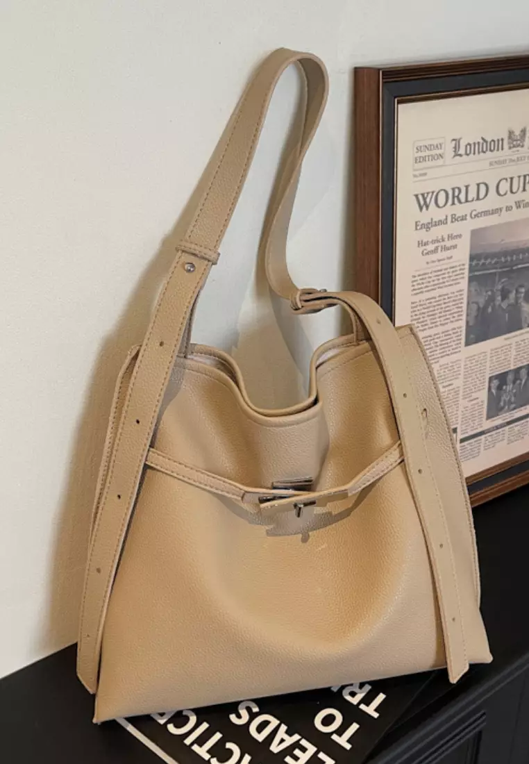 Large Capacity Commute Casual Buckle Design Crossbody Tote Bag CA26042824BE