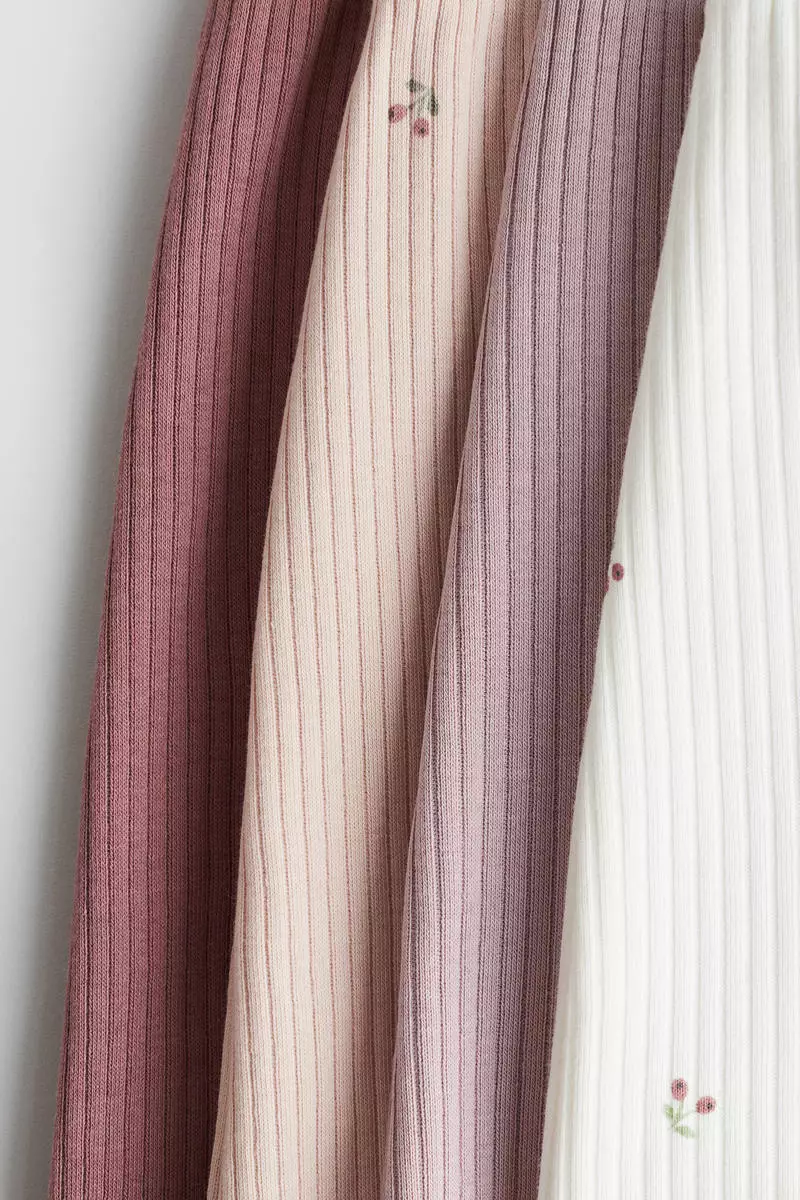 4-pack ribbed cotton trousers