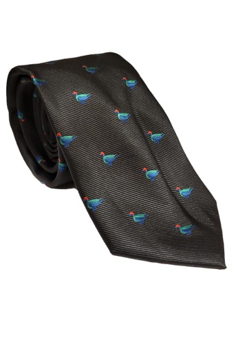 Kings Collection black Peacock Pattern Ties (KCBT2246) 46753AC5F7AD90GS_1