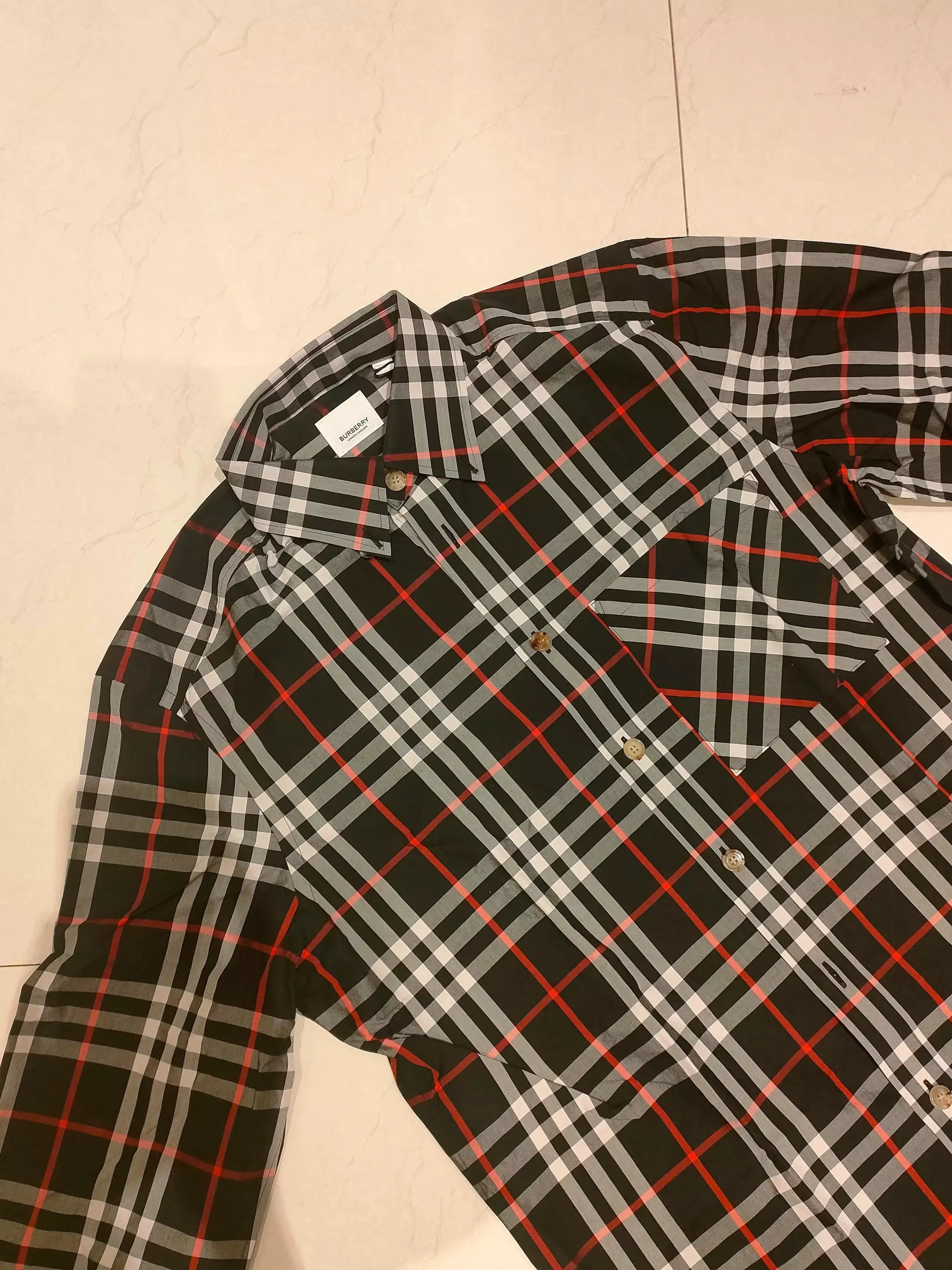 Kemeja Panjang Kotak Hitam size M