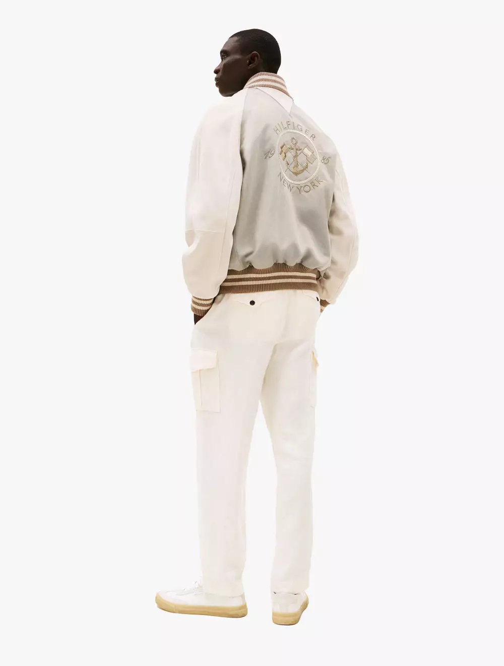 Tommy Hilfiger - Suede Varsity Bomber Jacket - Wood