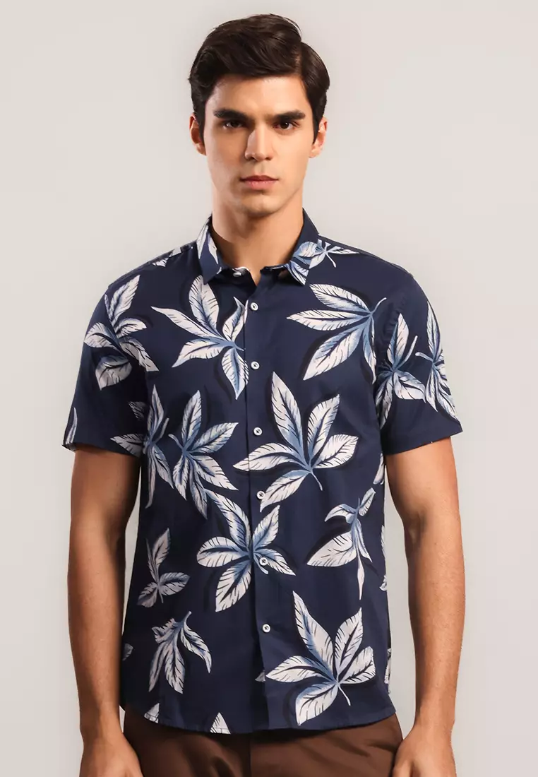 MOC Kemeja Lengan Pendek Pria Chelsie - Navy