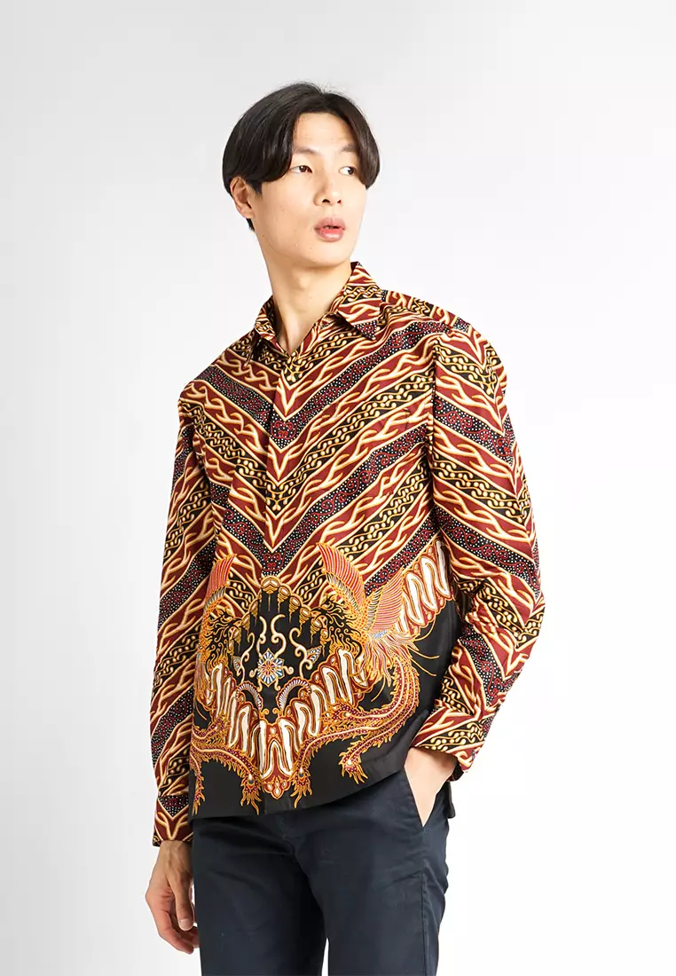 Hadinata Batik Pria Kemeja Panjang Furing Argani Agni