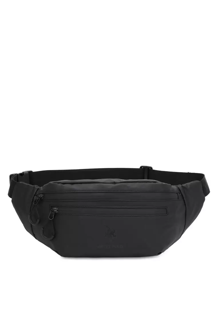 Swiss Polo Men s Waist Bag Belt Bag Chest Bag Black 2024