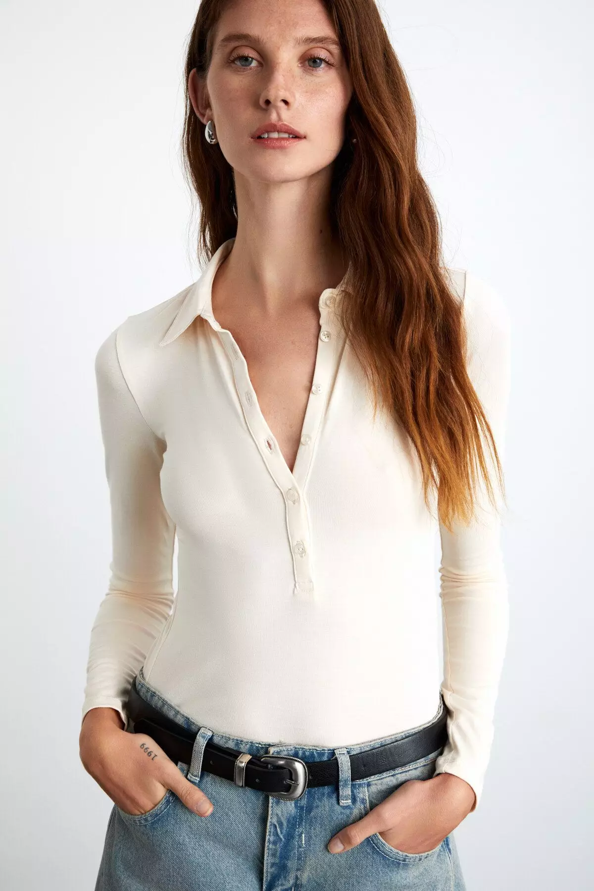 Polo Collar Slim Fit Top