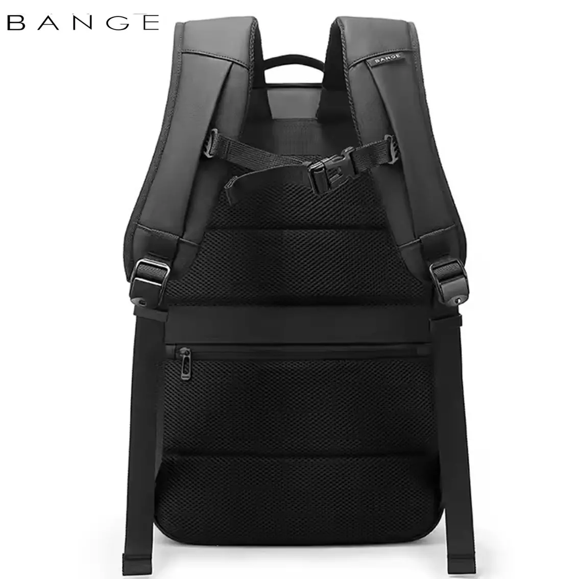 Bange BG3057 Tas Ransel Backpack Laptop Kerja Kuliah sekolah 15.6 Inch-BLACK