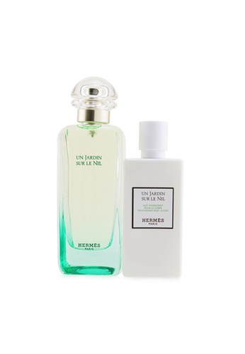 Buy Hermes Hermes Un Jardin Sur Le Nil Coffret Eau De Toilette Spray 100ml 3 3oz Moisturizing Body Lotion 80ml 2 7oz 2pcs Online On Zalora Singapore
