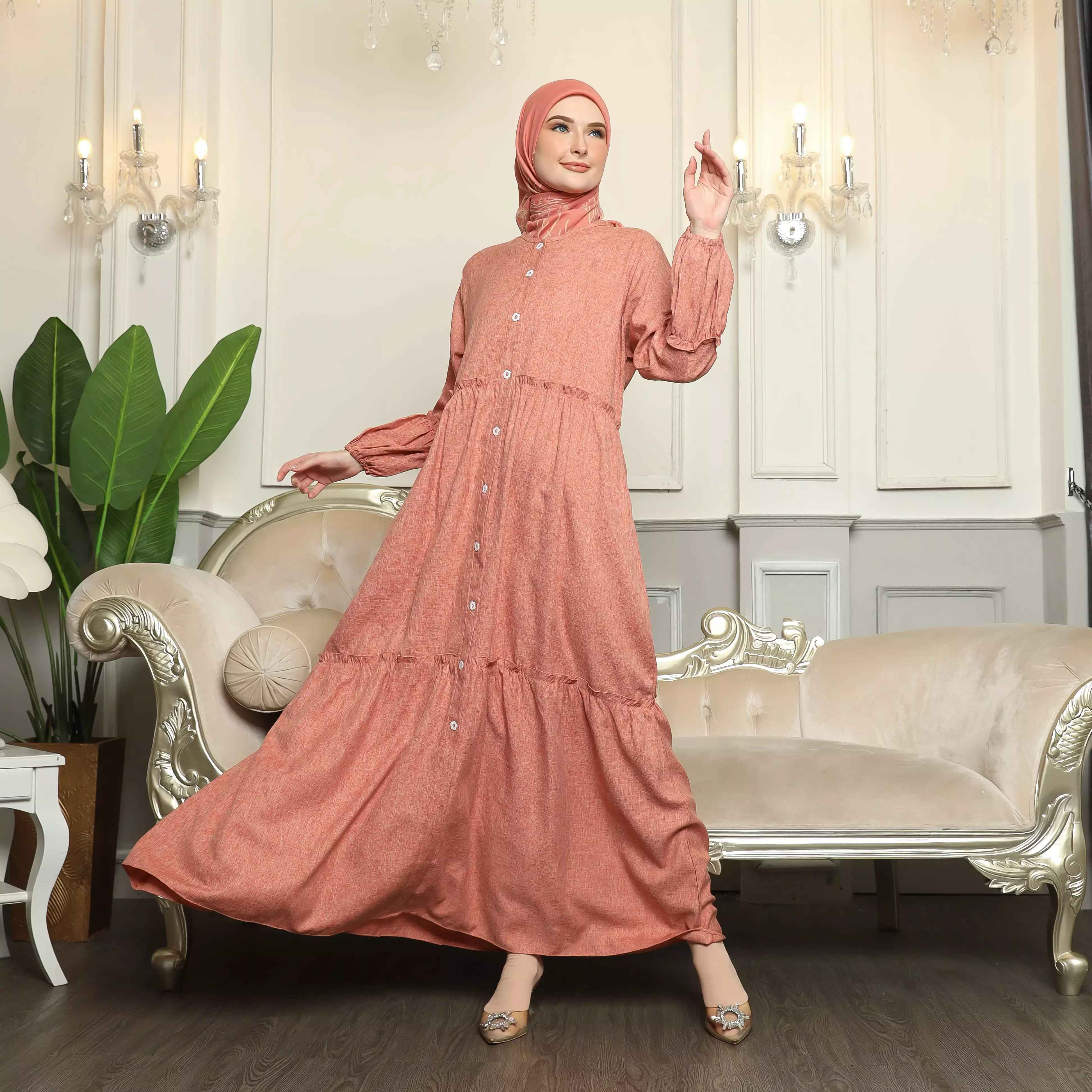 Gamis Sarimbit Wanita GMS 04 Orange