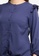 Lubna navy Bishop Sleeve Top Made From TENCEL 9B4ECAACC5D5EBGS_2