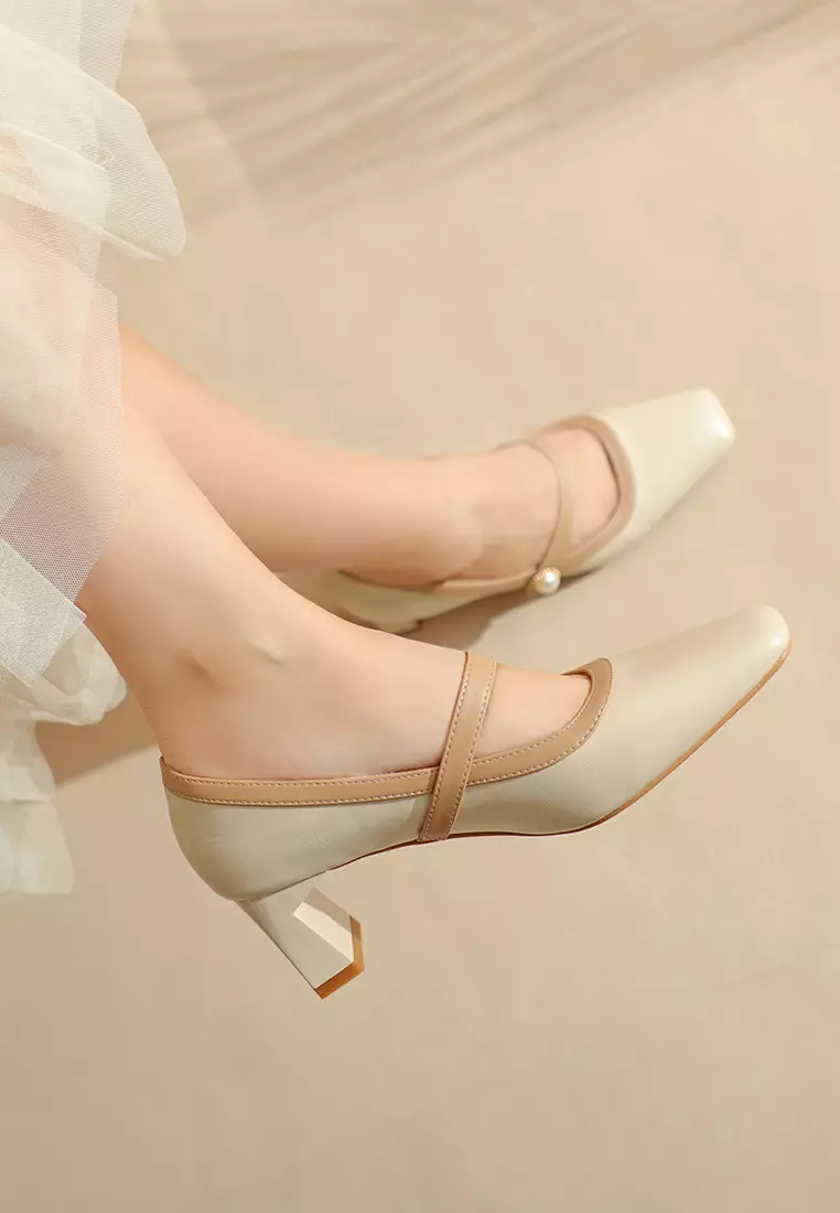 5CM Microfiber Leather Mary Jane Shoes 2355-2