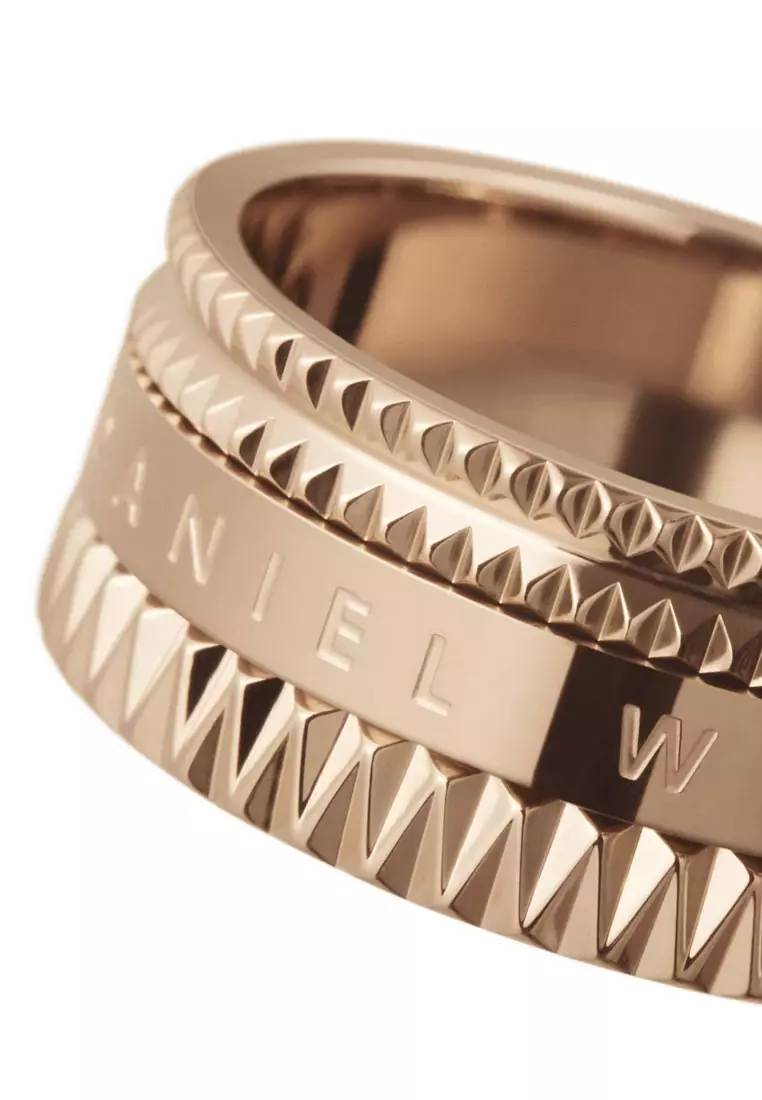 Elevation Ring Rose Gold 丹尼爾惠靈頓 - Unisex Ring - Couple Rings 情侣戒指 - 不鏽鋼 Stainless steel Enamel Ring for Women and Men