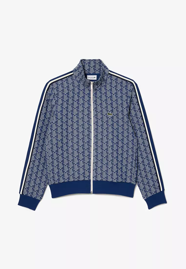 Paris Jacquard Monogram Zipped Sweatshirt