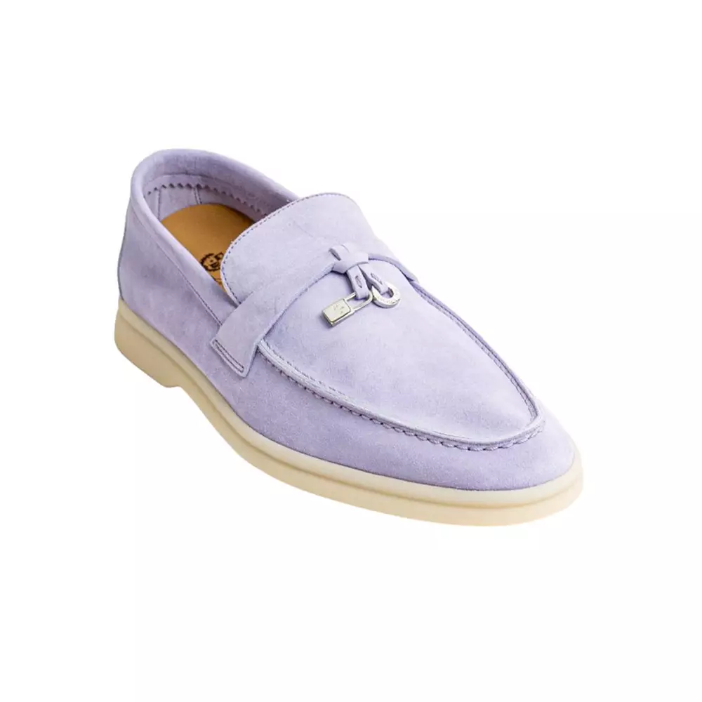 Summer Charms Walk Loafers Suede Lilac Wagasa Shw