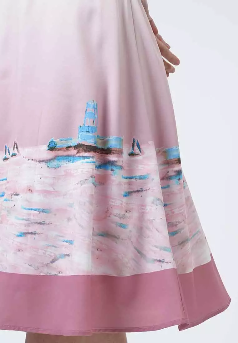 Marina Landscape A-Line Dress