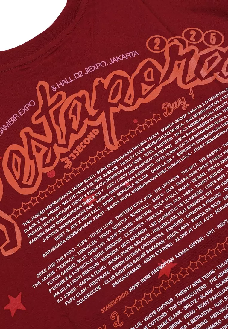 3Second x Pestapora Men's T-Shirt Long Sleeve Oversized Fit Cotton Headdy 550925