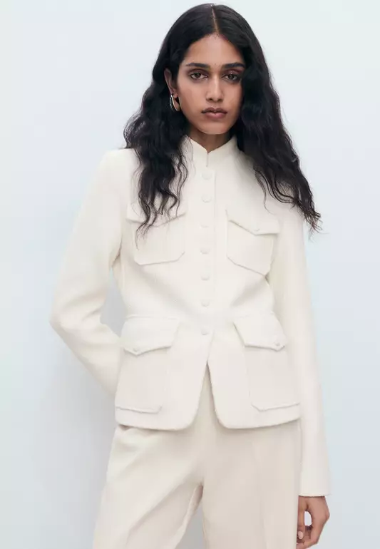 Bouclé Jacket with Pockets