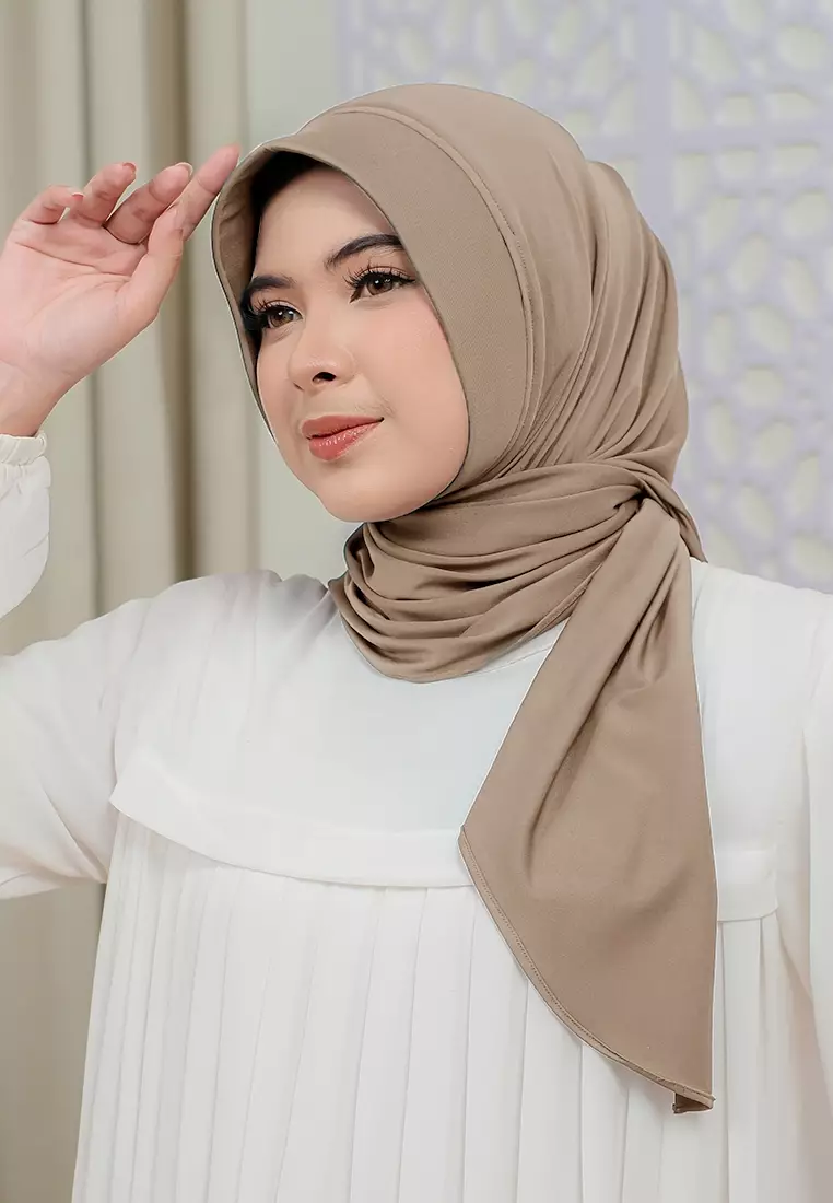 HIJAB INSTAN SOFTPAD AMEENA - WALLNUT