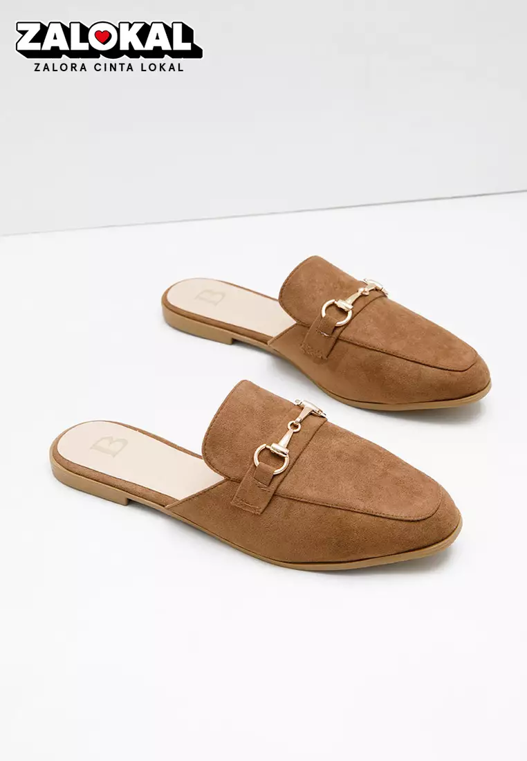 Sophie Fellice Emblished Mules Brown