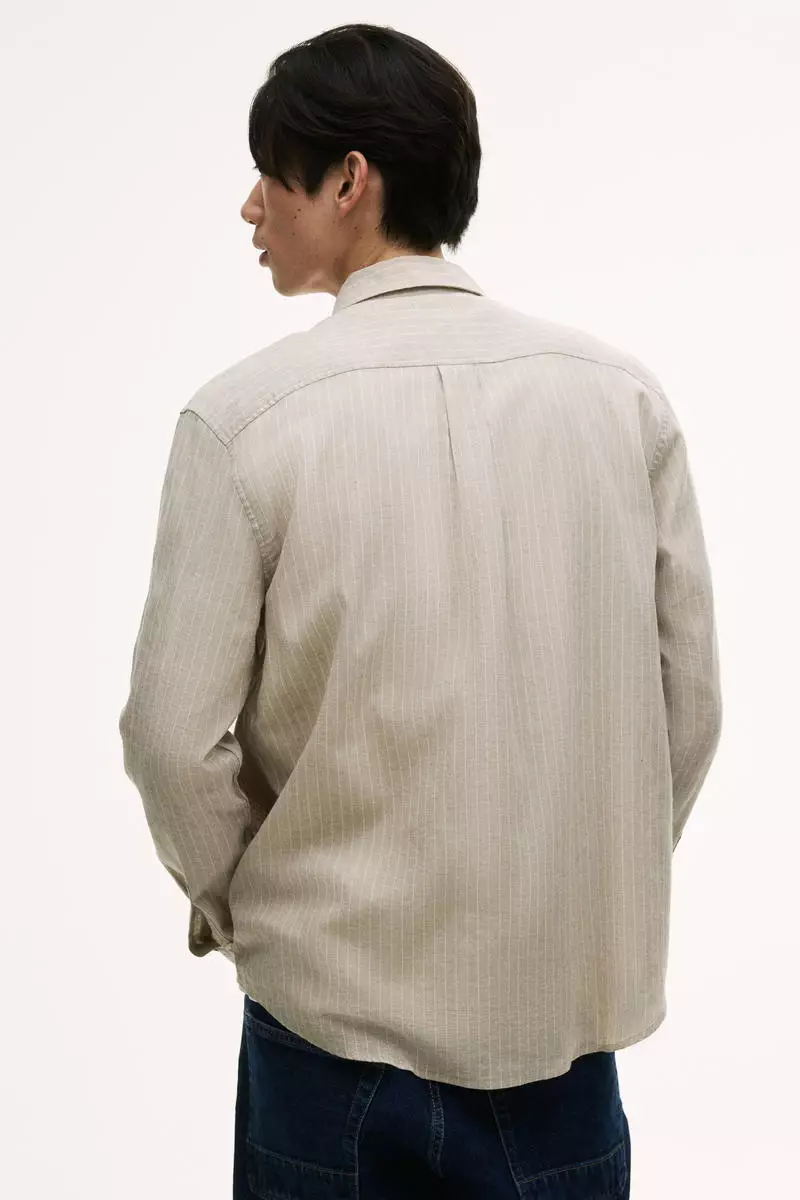 Regular Fit Linen-blend shirt