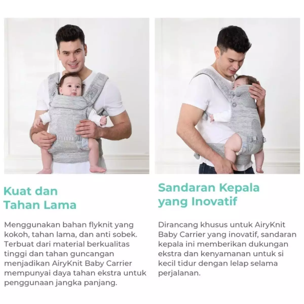 Mooimom Airyknit Baby Carrier Starry Gray - Gendongan Bayi