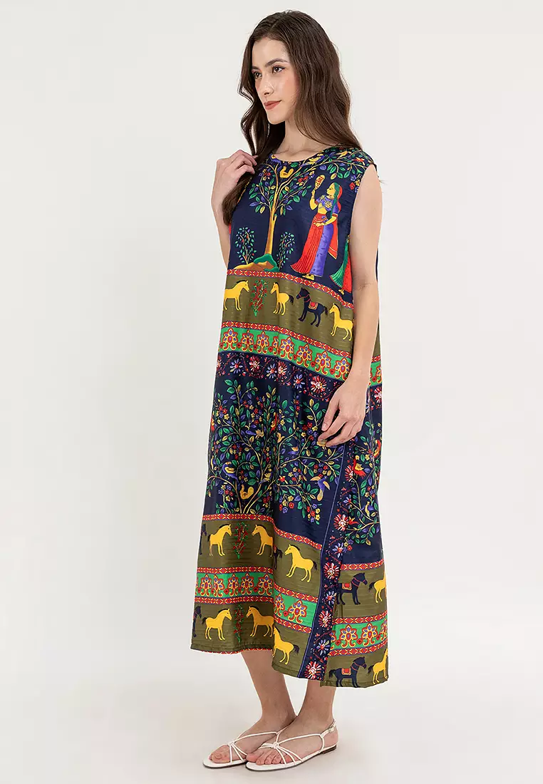 Erin Egyptian Print Dress