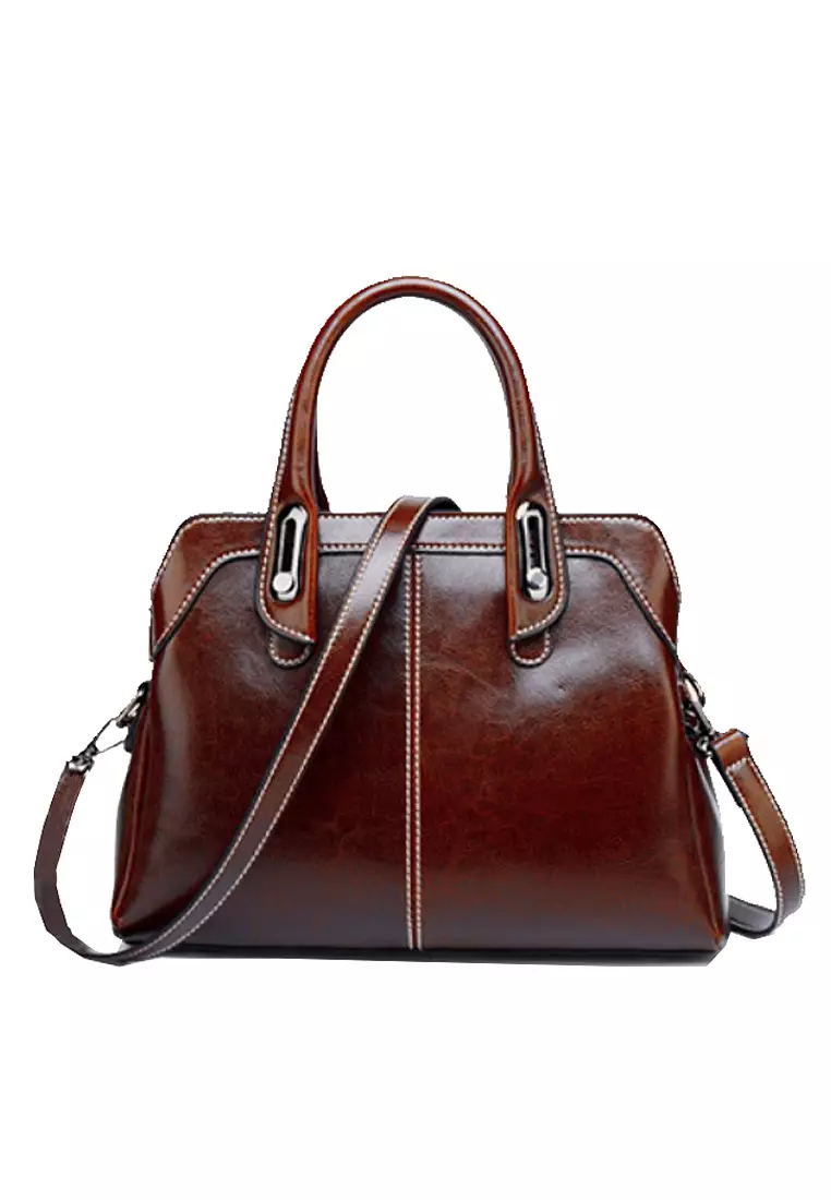 Pure leather ladies outlet handbags online