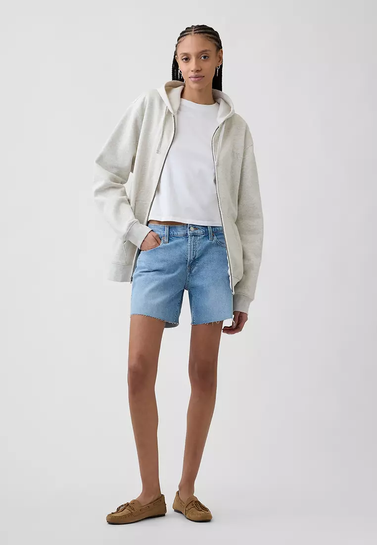 5" Mid Rise Soft Denim Shorts