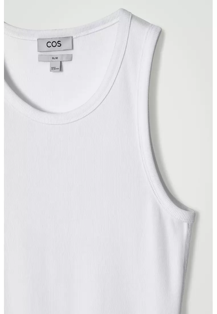 SLIM RIBBED COTTON TANK TOP
