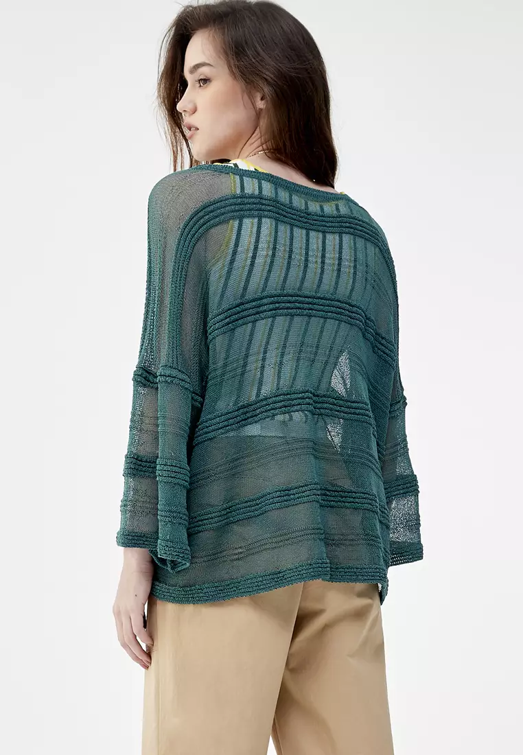 Oversize Translucent Knit Top