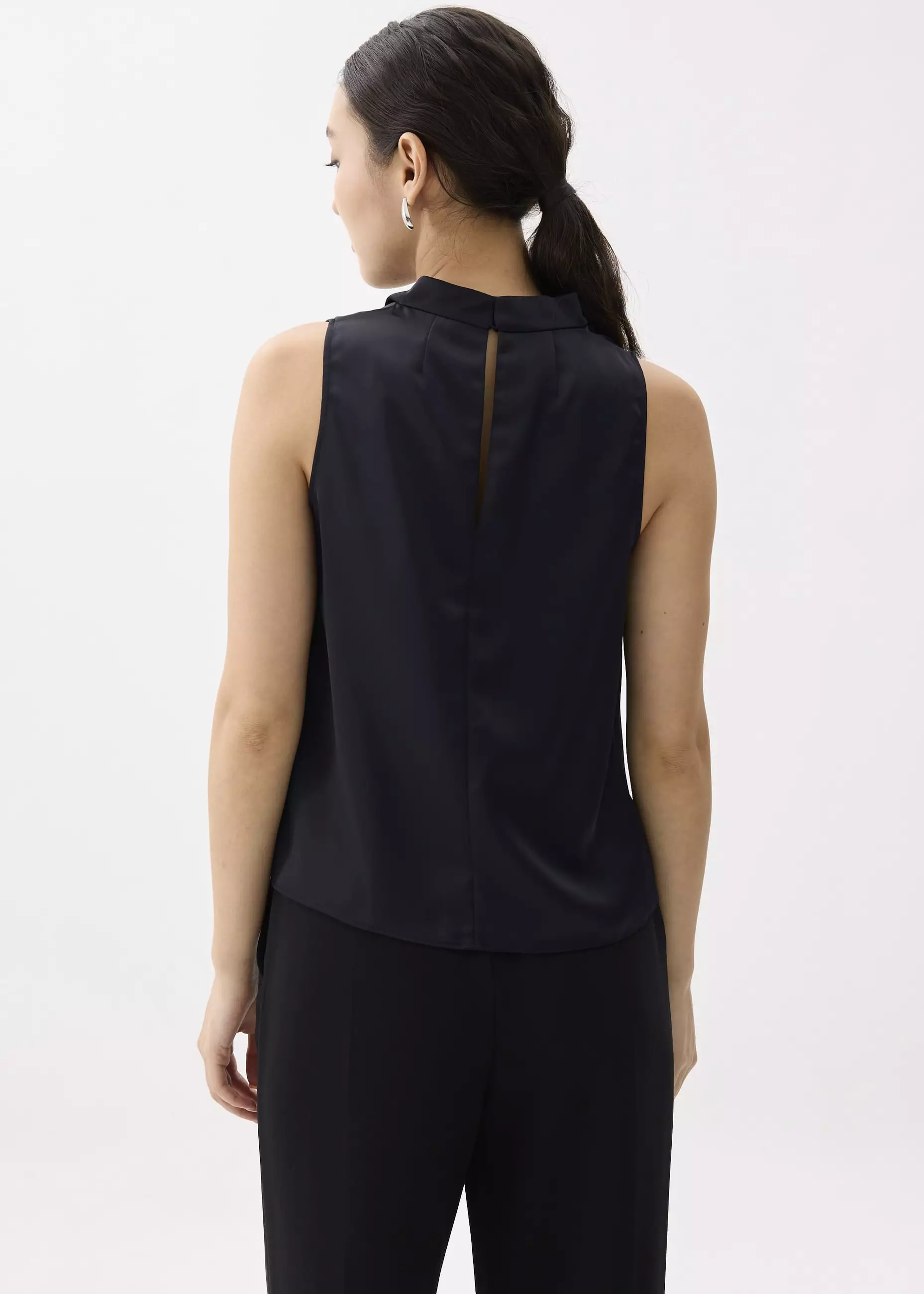 Atasan Wanita - Daya Satin High Cowl Neck Top