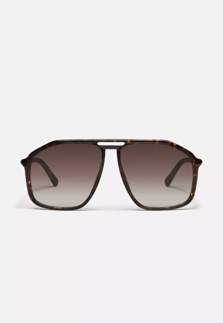 QUAY Studio Sesh Sunglasses - Dark Tort/Brown